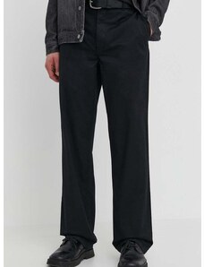 Панталон Wood Wood Silas Classic в черно със стандартна кройка 10001601.5252