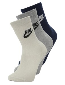 Nike Sportswear Къси чорапи 'Everyday Essential' кремаво / тъмносиньо / сив меланж / черно