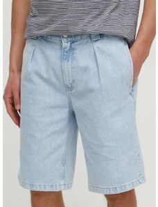 Дънков къс панталон Calvin Klein Jeans в синьо J30J324875