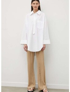 Памучна блуза By Malene Birger дамска в бяло с изчистен дизайн