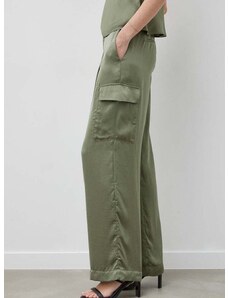 Панталон BA&SH CARY в зелено със стандартна кройка, с висока талия 1E24CARY