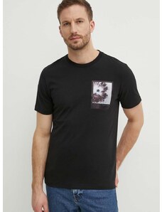 Памучна тениска Calvin Klein в черно с принт K10K112492
