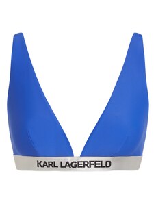Karl Lagerfeld Горнище на бански синьо / черно / сребърно