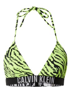 Calvin Klein Swimwear Горнище на бански лайм / черно / бяло
