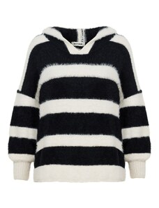 NOCTURNE Пуловер черно / бяло