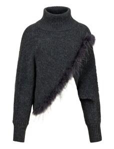 NOCTURNE Пуловер антрацитно черно