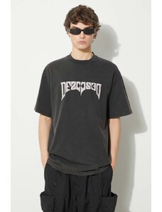 Памучна тениска 032C 'Psychic' American-Cut T-Shirt в черно с принт SS24-C-1000