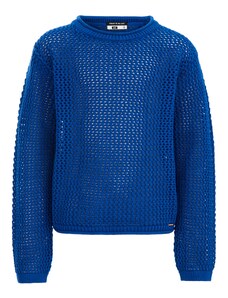 WE Fashion Пуловер кобалтово синьо