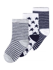 MINOTI Къси чорапи нейви синьо / сиво / бяло
