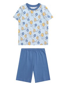 s.Oliver Комплект пижама сапфирено синьо / светлосиньо / златистожълто
