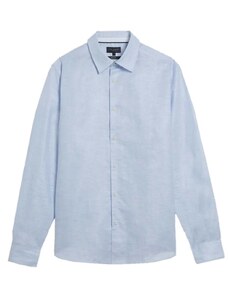 TED BAKER Риза Romeos Ls Linen Shirt 275427 lt-blue
