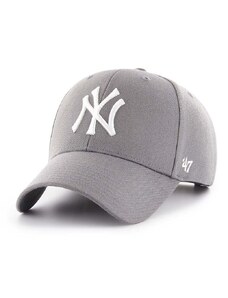 47 brand Шапка с козирка 47brand MLB New York Yankees в сиво с апликация B-MVPSP17WBP-DY