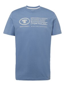 TOM TAILOR Тениска небесносиньо / бяло