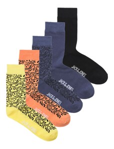 JACK & JONES Къси чорапи 'SMILEY' опал / пастелно жълто / корал / черно