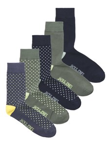 JACK & JONES Къси чорапи 'DAVE' морскосиньо / нейви синьо / маслина / светлозелено
