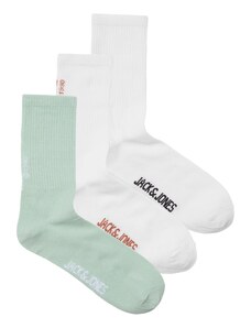 JACK & JONES Къси чорапи 'BORA' кафяво / мента / черно / бяло