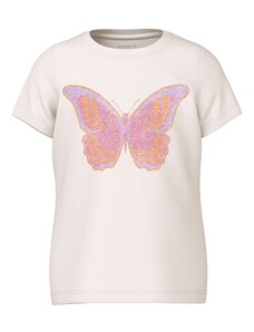 NAME IT Тениска 'HANNE' светлолилаво / оранжево / розово / бял памук