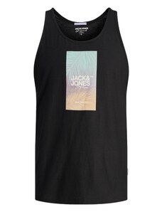 JACK & JONES Тениска 'ARUBA' тюркоазен / тъмножълто / бледоморав / черно