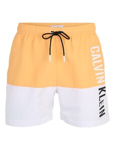 Calvin Klein Swimwear Шорти за плуване оранжево / черно / бяло