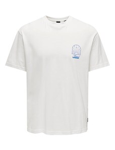 Only & Sons Тениска 'KASON' синьо / бяло