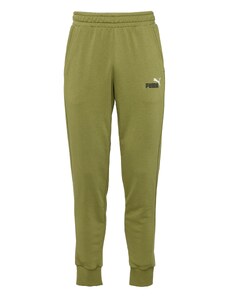 PUMA Спортен панталон 'ESS+' светлозелено / черно / бяло
