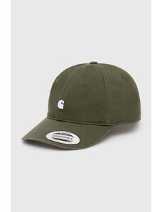 Памучна шапка с козирка Carhartt WIP Madison Logo Cap в зелено с апликация I023750.25DXX