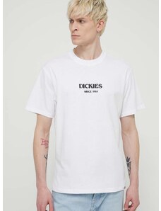 Памучна тениска Dickies MAX MEADOWS TEE SS в бяло с принт DK0A4YRL