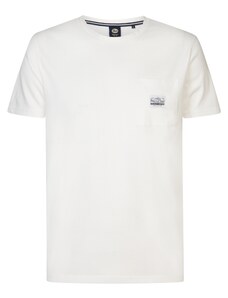 Petrol Industries Тениска черно / бяло