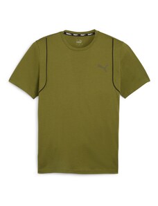 PUMA Функционална тениска 'Concept' маслина / светлозелено / бяло