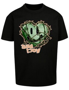 MT Upscale Тениска 'Sad Boy' зелено / праскова / черно