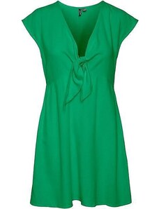 Рокля с лен VERO MODA VMMYMILO CAP MINI DRESS, Зелен/Bright Green