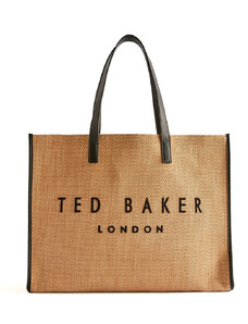 TED BAKER Чанта Pallmer Faux Raffia Large Icon Bag 275175 natural
