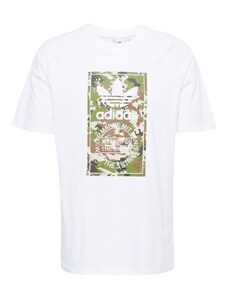 ADIDAS ORIGINALS Тениска 'CAMO TONGUE' зелено / каки / тъмнозелено / бяло