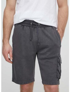 Памучен къс панталон Calvin Klein Jeans в сиво J30J325137