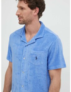 Риза Polo Ralph Lauren мъжка в лилаво със стандартна кройка с класическа яка 710899170