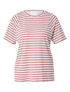 VILA Тениска 'CANDIE' ръждиво червено / бяло