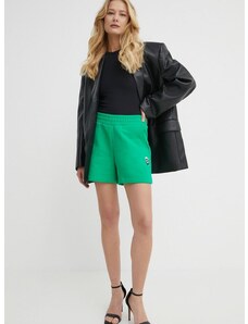 Къс панталон Karl Lagerfeld x Darcel Disappoints в зелено с принт с висока талия