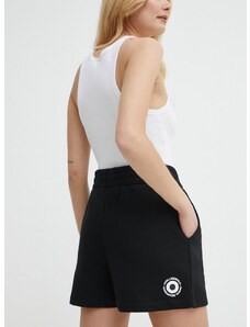 Къс панталон Karl Lagerfeld x Darcel Disappoints в черно с принт с висока талия