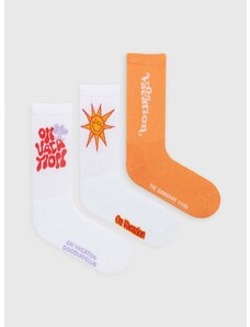 Чорапи On Vacation Summer Holiday (3 чифта) в бяло OVC SK23