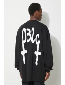 Памучна блуза с дълги ръкави 032C 'Mayhem' Oversized Longsleeve в черно с принт SS24-C-1070