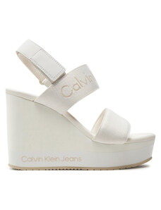 Сандали Calvin Klein Jeans Wedge Sandal Webbing In Mr YW0YW01360 Off White 01S