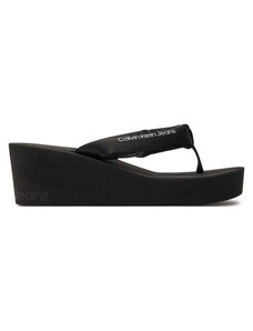Джапанки Calvin Klein Jeans Beach Wedge Sandal Padded Ny YW0YW01397 Black/Bright White 0GM