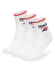 Комплект 3 чифта дълги чорапи мъжки Reebok R0362-SS24 (3-pack) Бял
