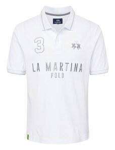 La Martina Тениска сиво / зелено / бяло