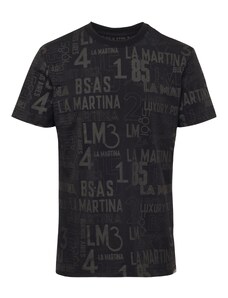 La Martina Тениска тъмносиво / черно
