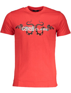 Мъжка тениска с къс ръкав Cavalli Class, червена