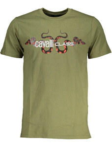 Мъжка тениска с къс ръкав Cavalli Class в зелено