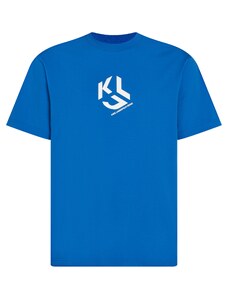 KARL LAGERFELD JEANS Тениска синьо / бяло