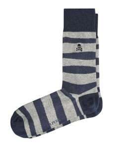 Scalpers Къси чорапи 'Waves' нейви синьо / сиво