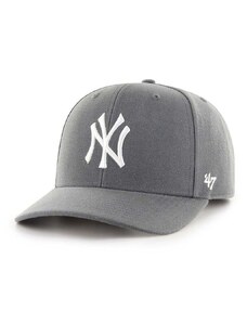 47 brand Шапка с козирка с вълна 47brand MLB New York Yankees в сиво с апликация B-CLZOE17WBP-CC